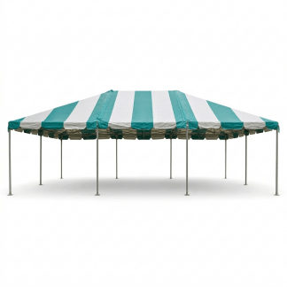 20x30 Striped Green Frame Tent, event planning, party supplies, equipment rental, celebration, party rentals near me, professional setup