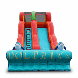 18FT Water Slide Dolphin, event planning, party supplies, equipment rental, celebration, party rentals near me, professional setup